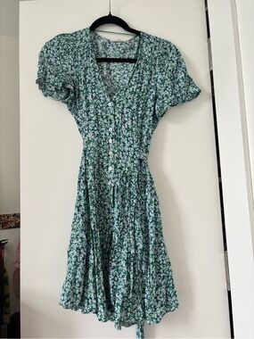 oysho dress green polka dots linen Oysho | Dresses | Oysho Polka Dot Ruffle Dress